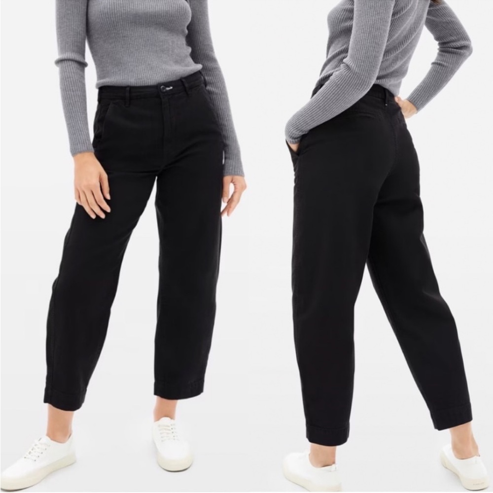 NWT Everlane The Arc Canvas Pants Black